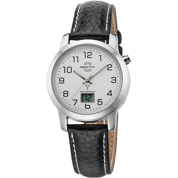 MASTER TIME Funkuhr Basic MTLA-10295-12L, Armbanduhr, Quarzuhr, Damenuhr, Datum,Langzeitbatterie