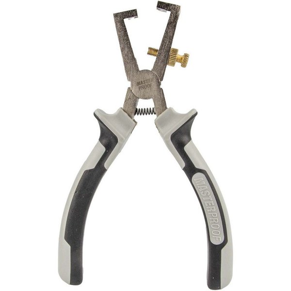MASTERPROOF PROFESIONAL Abisolierzange Abisolierzange 160 mm, 2-K Griff, mit Öffnungsfeder
