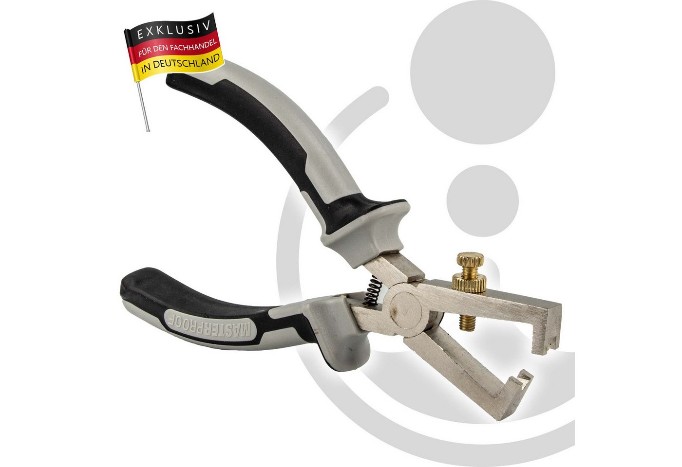 MASTERPROOF PROFESIONAL Abisolierzange Abisolierzange 160 mm, 2-K Griff, mit Öffnungsfeder – Bild 2 von 3