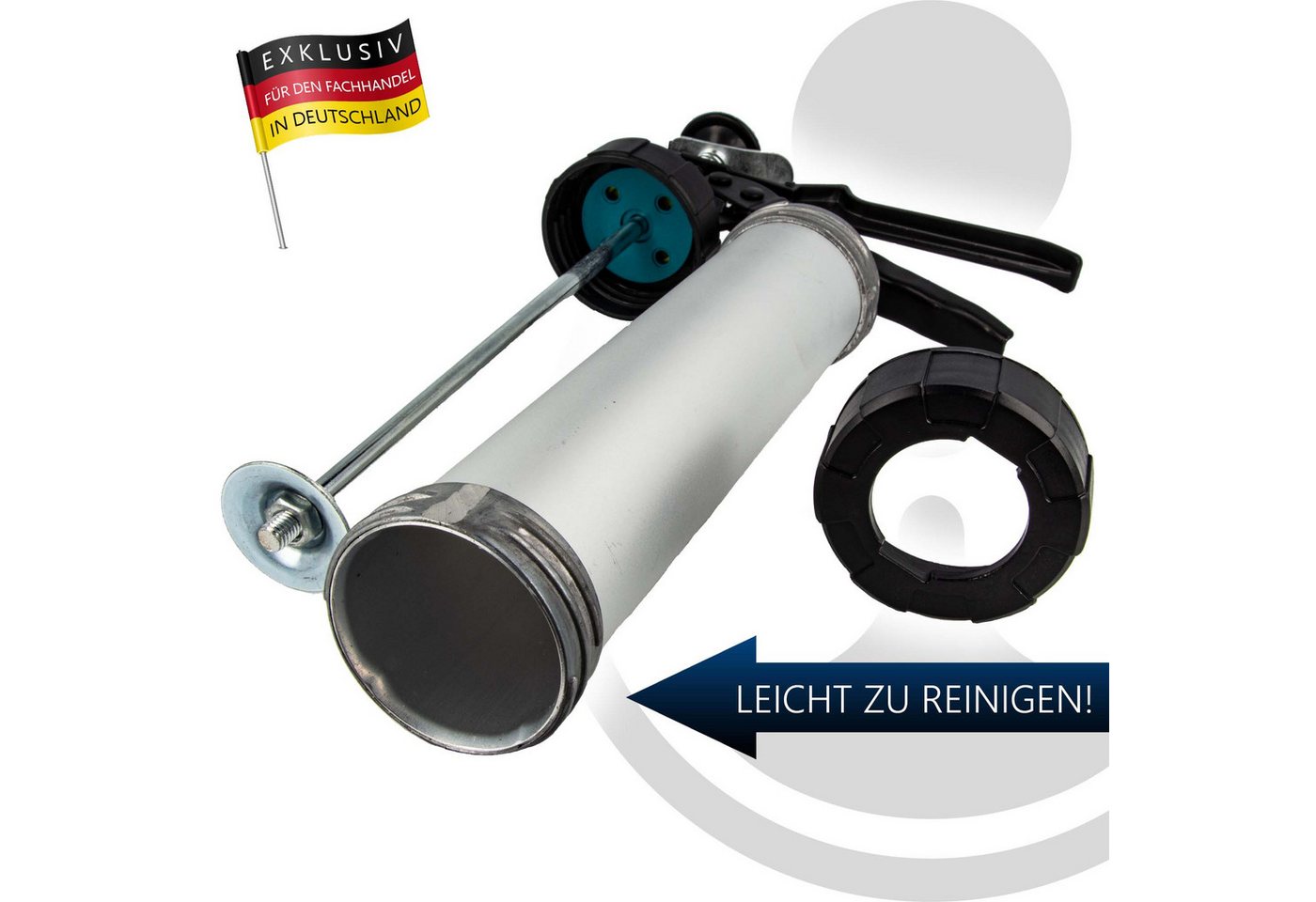 MASTERPROOF PROFESIONAL Kartuschenpistole Alu-Kartuschenpresse für Silikon, Acryl & Kleber mit Kartusche 310 ml – Bild 3 von 5