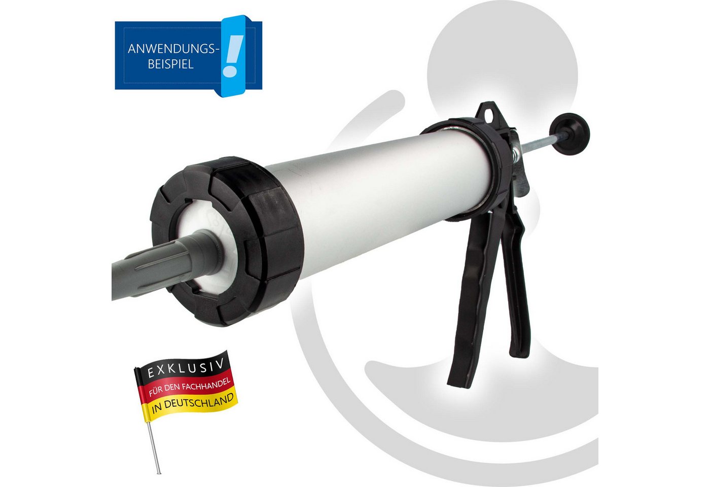 MASTERPROOF PROFESIONAL Kartuschenpistole Alu-Kartuschenpresse für Silikon, Acryl & Kleber mit Kartusche 310 ml – Bild 4 von 5