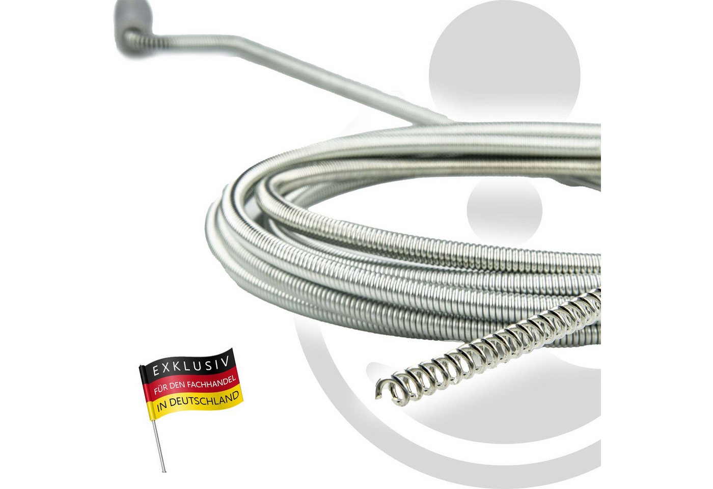 MASTERPROOF PROFESIONAL Rohrreinigungsspirale Rohrreinigungsspirale 3,00 m x Ø 6 mm, mit Bohrspitze – Bild 4 von 4