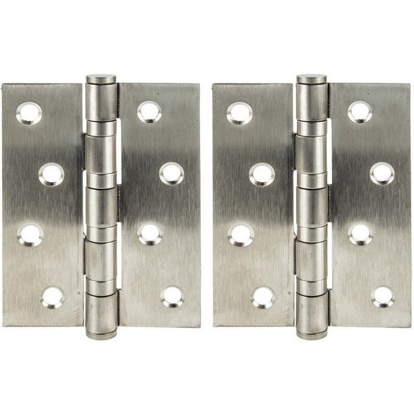 MASTERPROOF PROFESIONAL Türbeschlag Edelstahl Scharnier Türband Beschlag 75 mm x 100 mm, 2 Stück