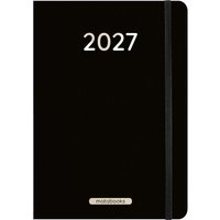 Matabooks Buchkalender "Samaya Pro" 2027 DIN A5 aus Süßgraspapier, black