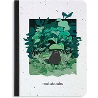 Matabooks Notizbuch mit Samen aus Graspapier DIN A6, rainy green