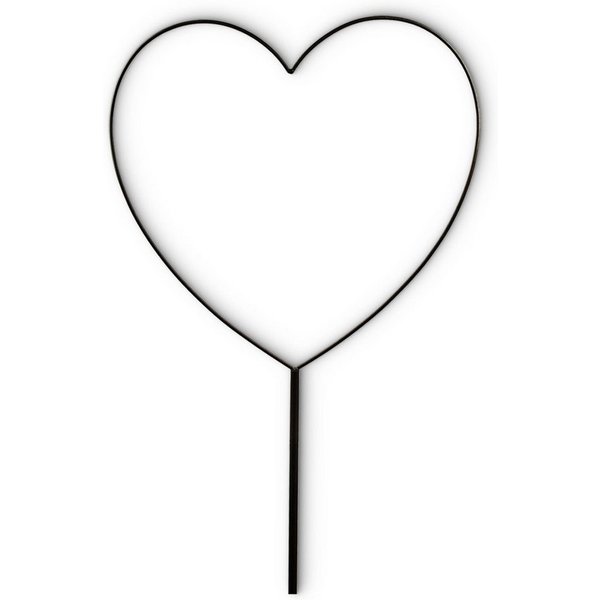 matches21 HOME & HOBBY Bilderrahmen Großes Metall-Herz mit Stiel 50 cm schwarz Herz-Deko Garten-Stecker, (1 St), Blumen-Stecker mit Herz-Form Metall-Ring als Ga