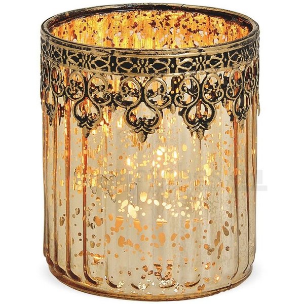 matches21 HOME & HOBBY Bilderrahmen Windlicht Orientalisch Metalldeko 12 cm