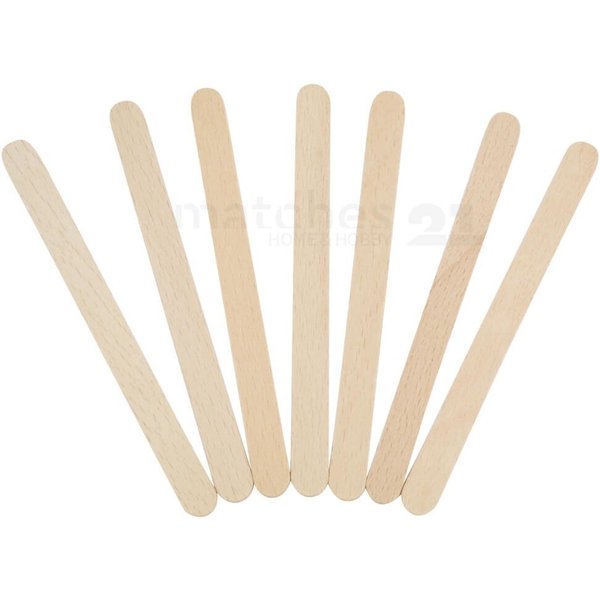 matches21 HOME & HOBBY Holzstäbchen Holzspatel 100Stk 150x18mm Holzbaukasten