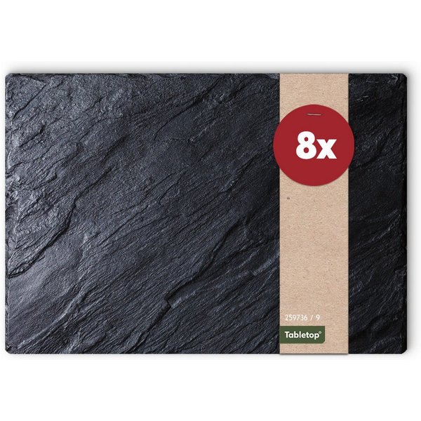 matches21 HOME & HOBBY Platzset Abwaschbare Tischsets 8er Set Schiefer-Optik Stein-Optik, (8-St), Platzsets als Tisch-Untersetzer und Tisch-Deko für Esstisch Te