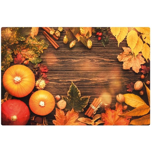 matches21 HOME & HOBBY Platzset Abwaschbares Tischset Herbst Kürbisse Erntedank, (1-St), Platzsets als Tisch-Untersetzer und Tisch-Deko für Esstisch Teller