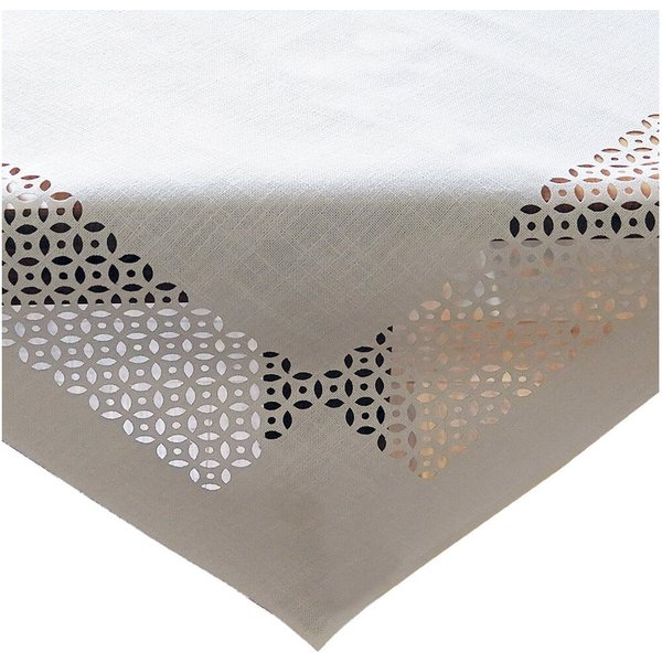 matches21 HOME & HOBBY Tischdecke Tischdecke REA durchbrochene Ornamente Polyester weiß 85 x 85 cm (1-tlg), Pflegeleicht & waschbar bei 30 °C