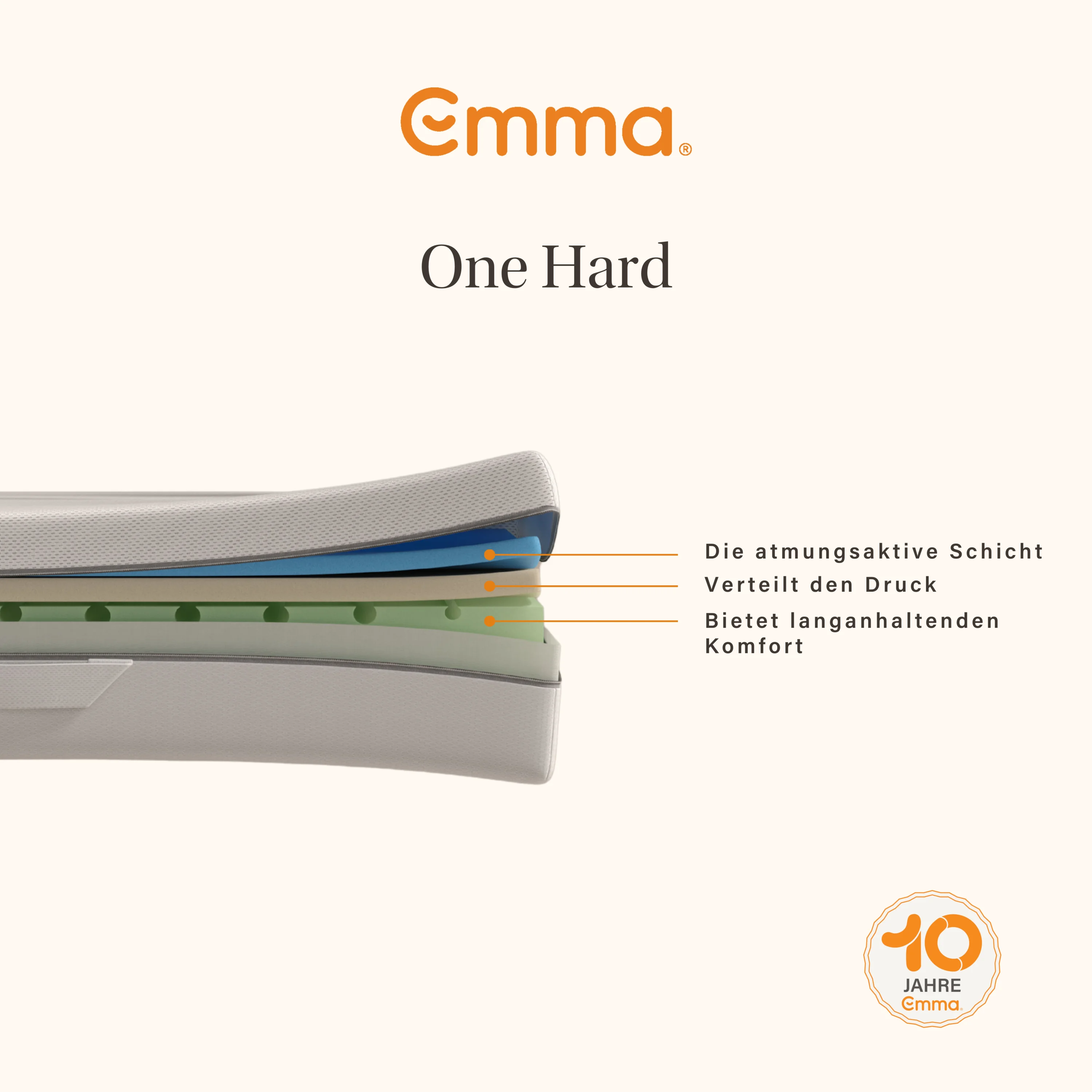 Matratze »Emma One«, ergonomisch, atmungsaktiv (Hart, 80 x 200 cm) – Bild 2 von 4