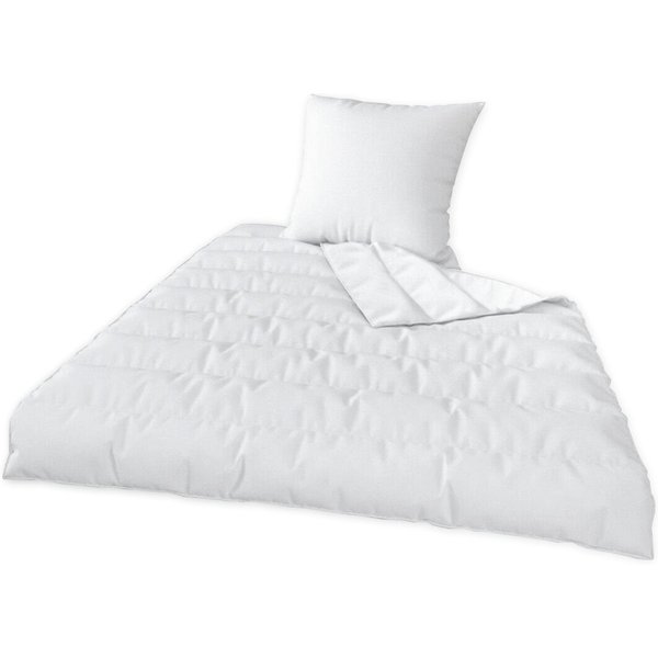 Matratzen Perfekt Kunstfaserbettdecke Microfaser Bettdecke + Kopfkissen GANZJAHRES Bett 135x200 cm, Microfaser