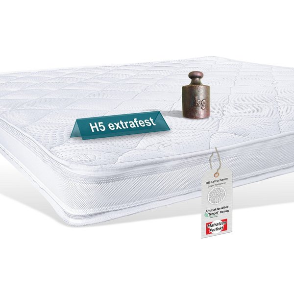 Matratzen Perfekt, Topper Hybrid Kaltschaum 12cm HOCH EXTRA FEST Härtegrad 5 oder H3 & waschbar, 12 cm hoch, Hybrid Kaltschaum H5, (Härtegrad 3, mittlere Festig