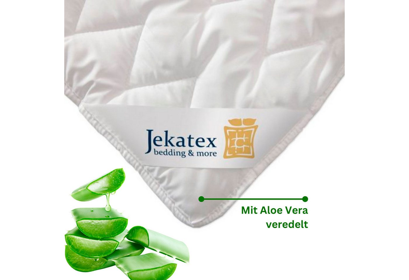 Matratzenauflage Aloe Vera Jekatex, Auflage 90x200 cm für Matratze mit Aloe Vera veredelt. – Bild 4 von 5