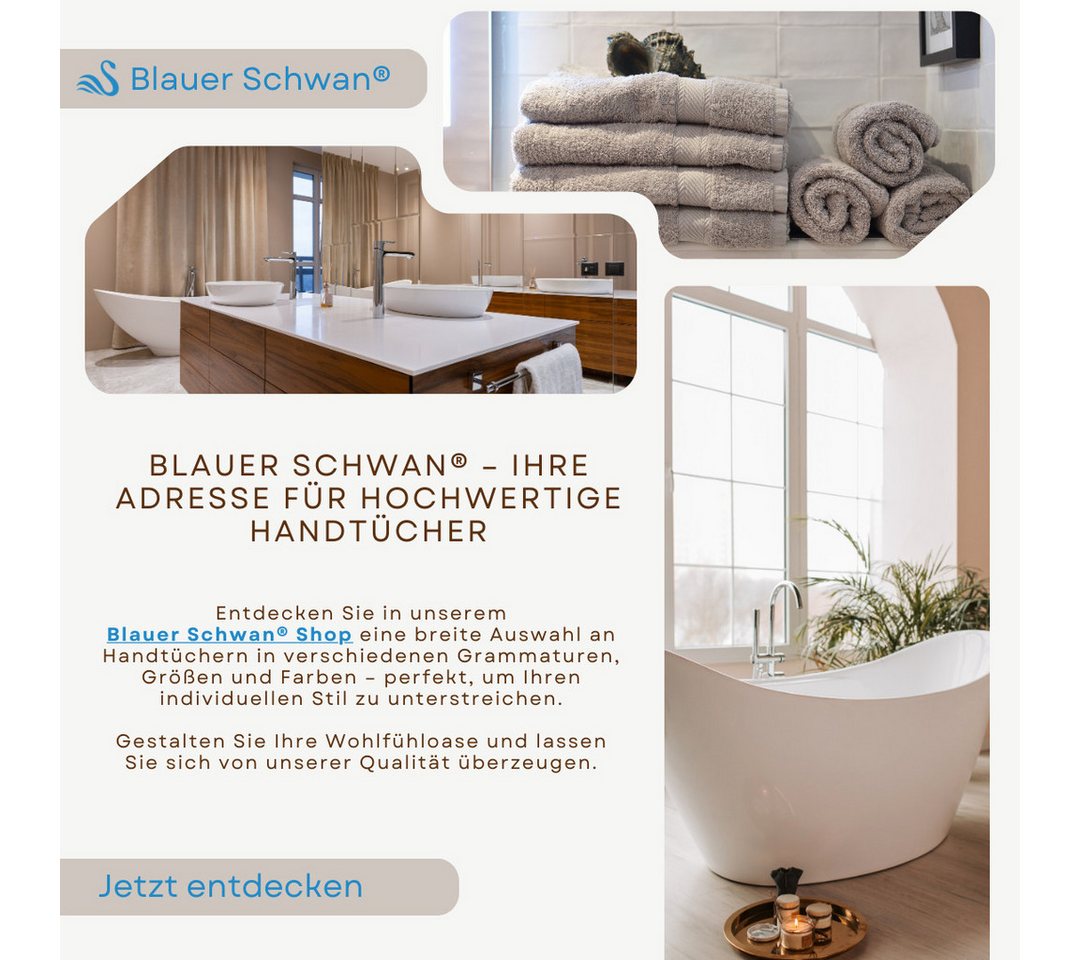 MatratzenL.A.B® Handtuch Set Gomez 500 g/m² Blauer Schwan®, 100% Baumwolle (1er oder 5er Set) – Bild 3 von 5
