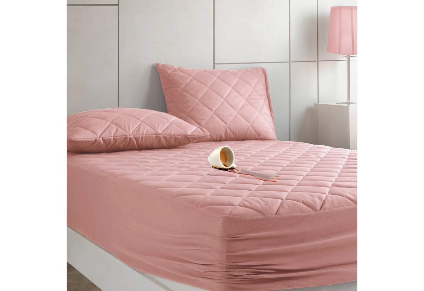 Matratzenschoner Gesteppter Matratzenschoner Flüssigkeitsbeständig Fitted Nordic Schiller – Bild 3 von 5