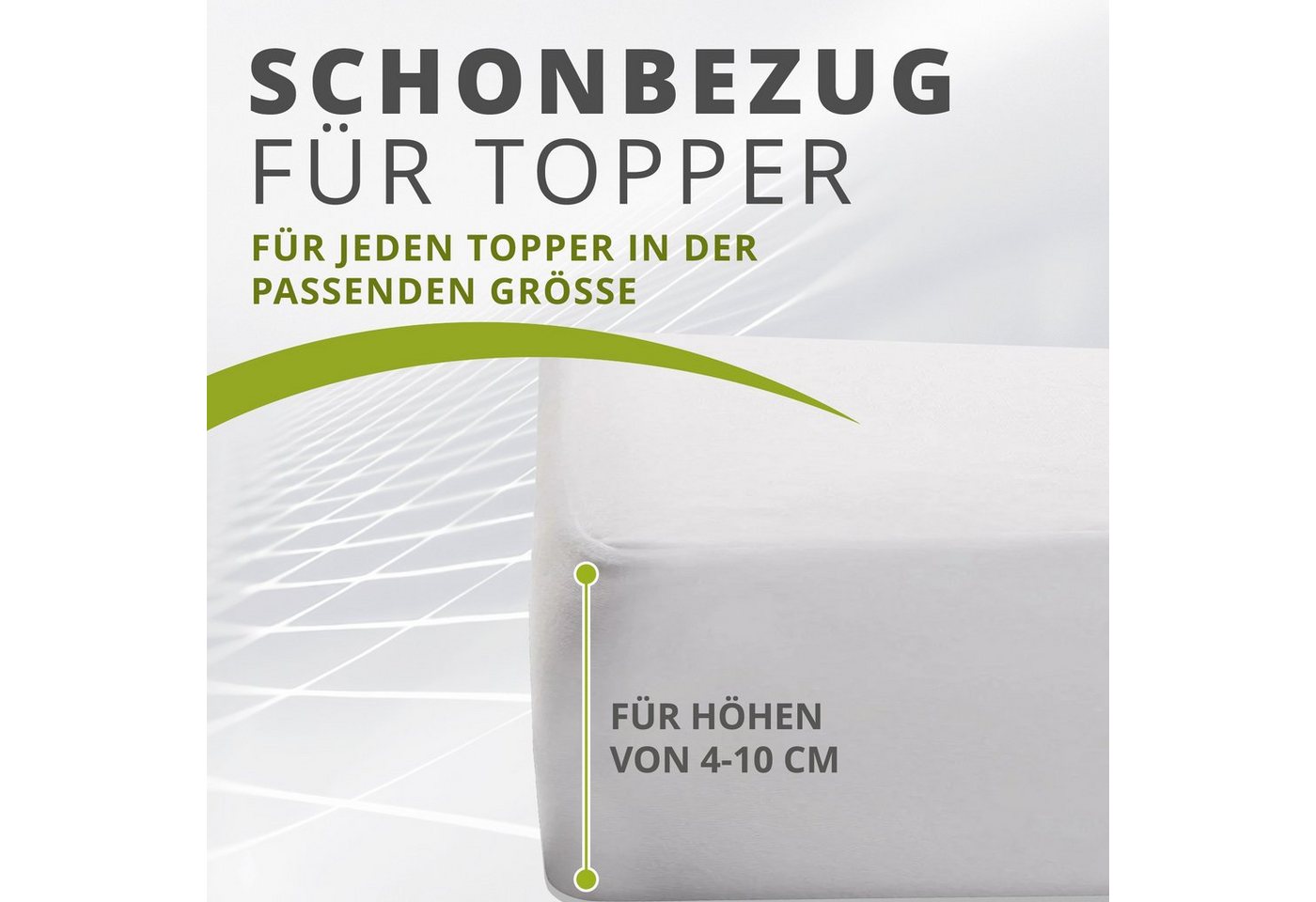 Matratzenschoner Topperschoner BETTWARENSHOP, weicher Molton Schutzbezug für Topper – Bild 2 von 5