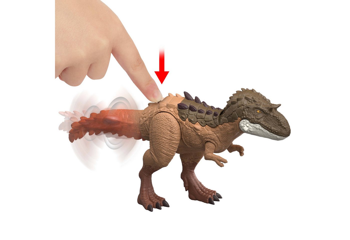 Mattel® Actionfigur Jurassic World Gigantic Thrashers - Gorgosaurus, mit Stampfattacke und Brüllgeräusch – Bild 3 von 5