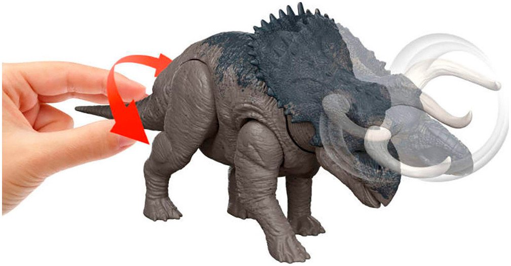 Mattel® Actionfigur Jurassic World, Rebirth, Wild Roar, Nasutoceratops – Bild 4 von 5