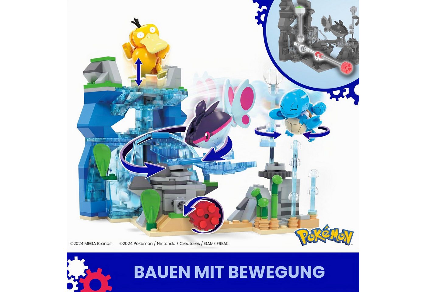 Mattel® Actionfigur MEGA Pokémon Wasserabenteuer, (319-tlg), MEGA Bauset zum Zusammenbauen – Bild 3 von 5