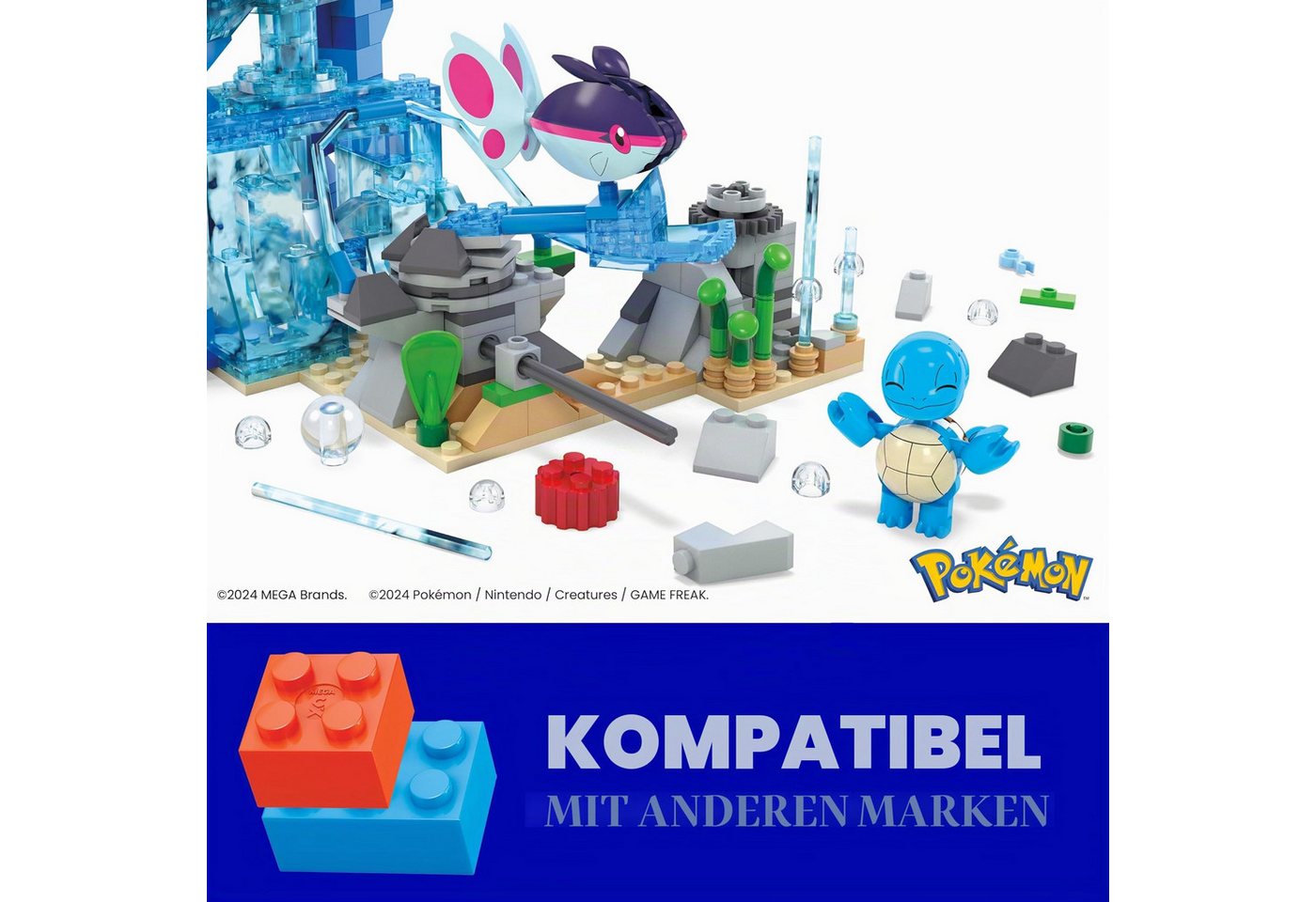 Mattel® Actionfigur MEGA Pokémon Wasserabenteuer, (319-tlg), MEGA Bauset zum Zusammenbauen – Bild 4 von 5
