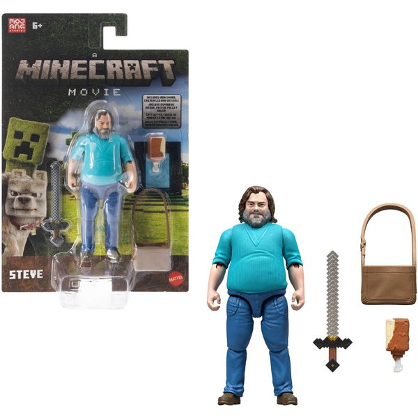 Mattel® Actionfigur Minecraft Steve, (Set)