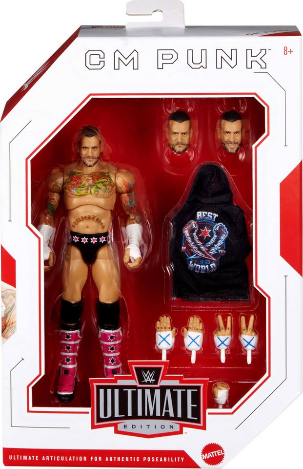 Mattel® Actionfigur Ultimate Edition CM Punk, detailgetreue WWE-Actionfigur mit vielen Bewegungspunkten – Bild 2 von 5