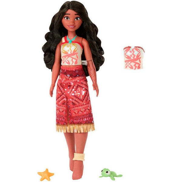 Mattel® Anziehpuppe Disney Vaiana 2, Schwimmende Tautai Vaiana, mit Farbwechselfunktion