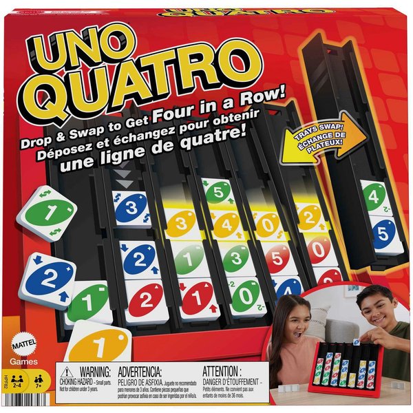 Mattel games Spiel UNO Quatro, Familienspiel