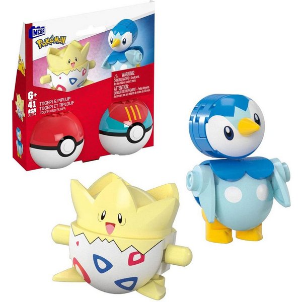 Mattel® Mattel JCT44 - MEGA - Pokémon - Pokéball 2er-Pack, Togepi und Plinfa Spielbausteine