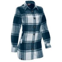 MAUL Damen Bluse Sanremo lange Flanell Bluse, Größe 38 in Blau