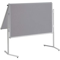MAUL Moderationswand 'MAULpro' klappbar mit Textiloberfläche grau 150 x 120 cm