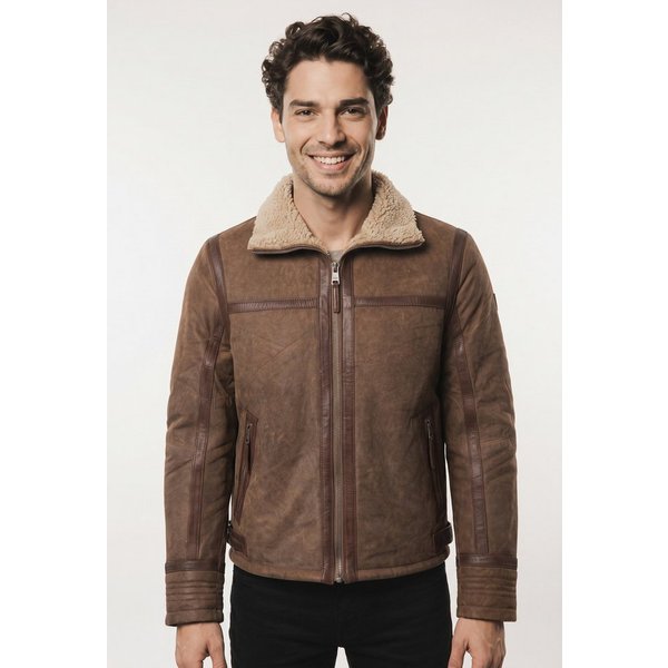 Mauritius Lederjacke MMArcticon mit Umlegekragen, Regular Fit
