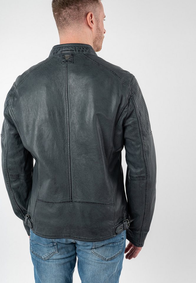 Mauritius Lederjacke MMBroum mit Bikerkragen – Bild 3 von 5
