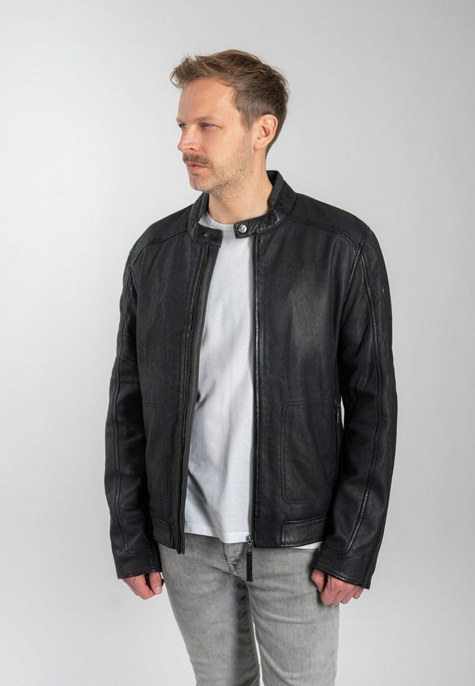 Mauritius Lederjacke MMDeplu mit Bikerkragen – Bild 2 von 5