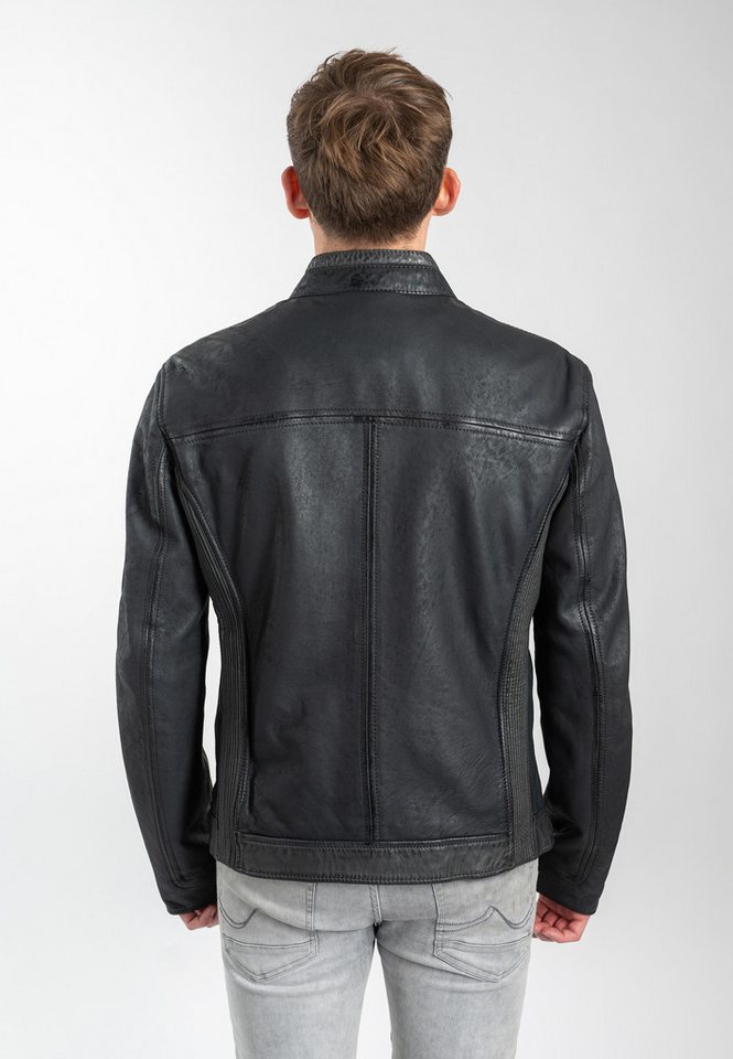 Mauritius Lederjacke MMDeplu mit Bikerkragen – Bild 3 von 5