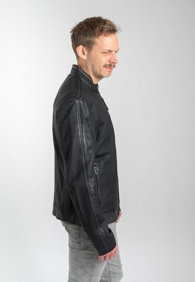 Mauritius Lederjacke MMDeplu mit Bikerkragen – Bild 4 von 5