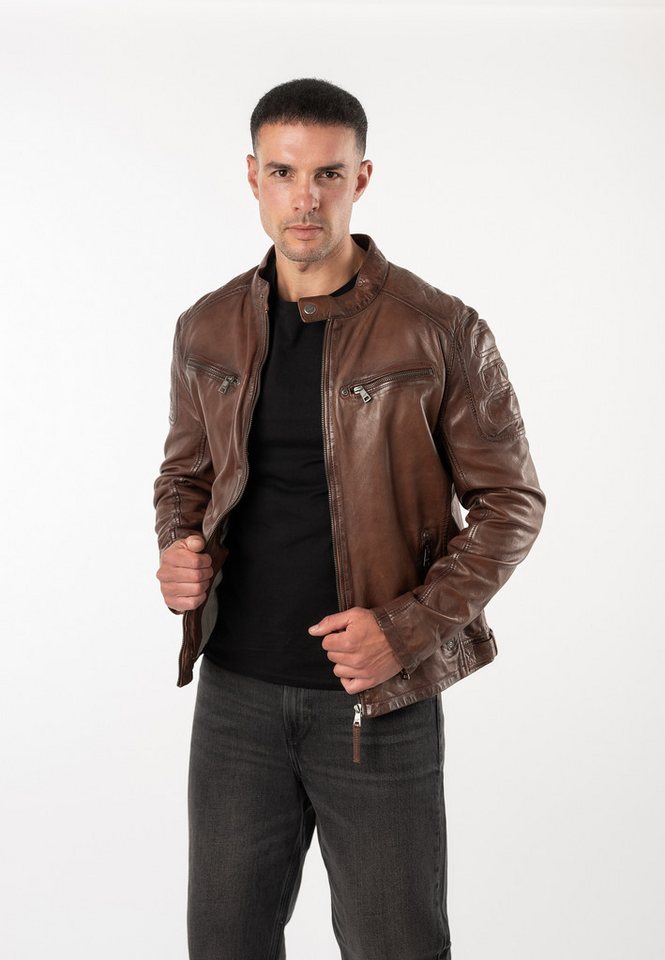 Mauritius Lederjacke MMDreeser (mauritiusHerren26) mit betonter Schulterpartie, Regular Fit – Bild 2 von 5