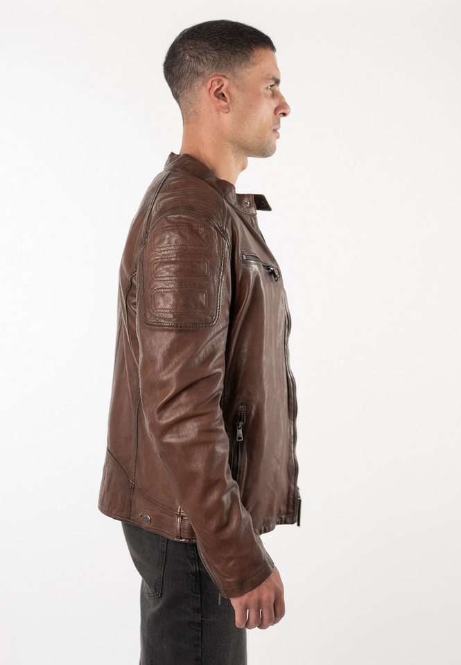 Mauritius Lederjacke MMDreeser (mauritiusHerren26) mit betonter Schulterpartie, Regular Fit – Bild 3 von 5