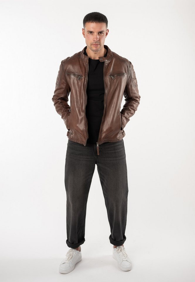 Mauritius Lederjacke MMDreeser (mauritiusHerren26) mit betonter Schulterpartie, Regular Fit – Bild 5 von 5