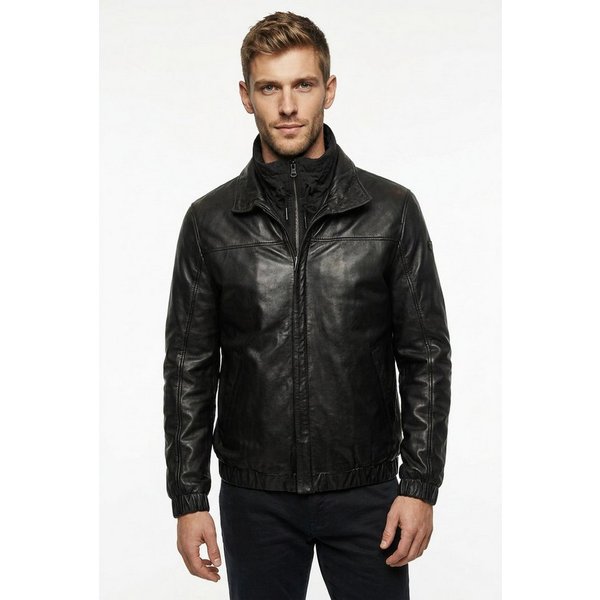 Mauritius Lederjacke MMEsky (mauritiusHerren26) mit abnehmbarem Kragen, Regular Fit