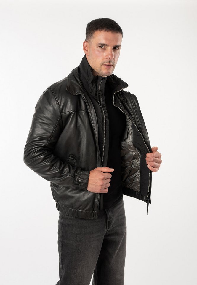Mauritius Lederjacke MMEsky (mauritiusHerren26) mit abnehmbarem Kragen, Regular Fit – Bild 3 von 5