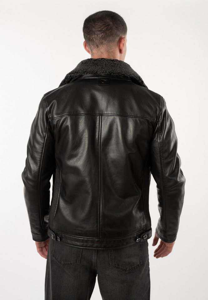 Mauritius Lederjacke MMFello (mauritiusHerren26) mit Fellkragen, Fliegerjacke – Bild 5 von 5