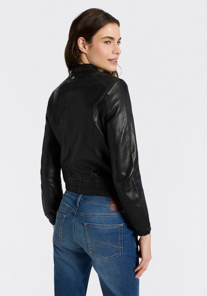 Mauritius Lederjacke MWAshli Blouson mit elastischen Bündchen – Bild 3 von 5