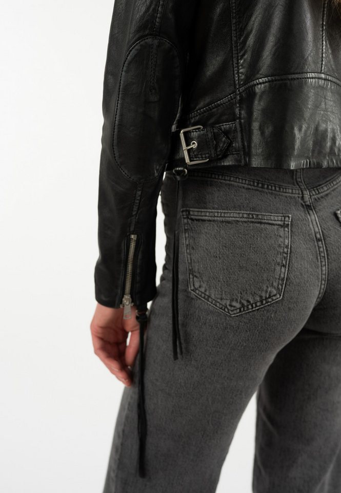 Mauritius Lederjacke MWBatuh mit Fransen-Details, Reverskragen – Bild 5 von 5