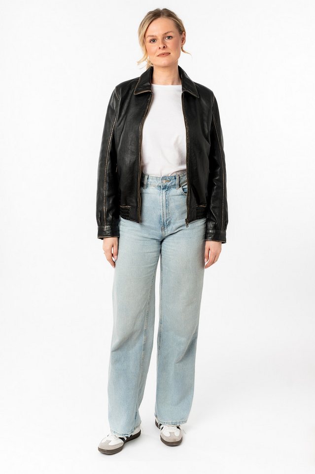 Mauritius Lederjacke MWBjanka mit elastischem Bund, Leo-Innenfutter – Bild 5 von 5