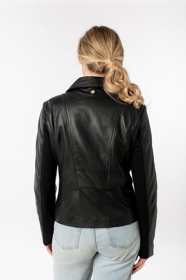 Mauritius Lederjacke MWFylli mit Knopfdetails, Reverskragen – Bild 3 von 5