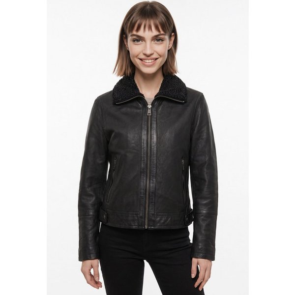 Mauritius Lederjacke MWIskra mit Teddyfell-Kragen
