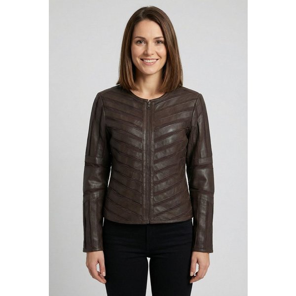 Mauritius Lederjacke MWSuri im Materialmix, Mesh-Einsätze